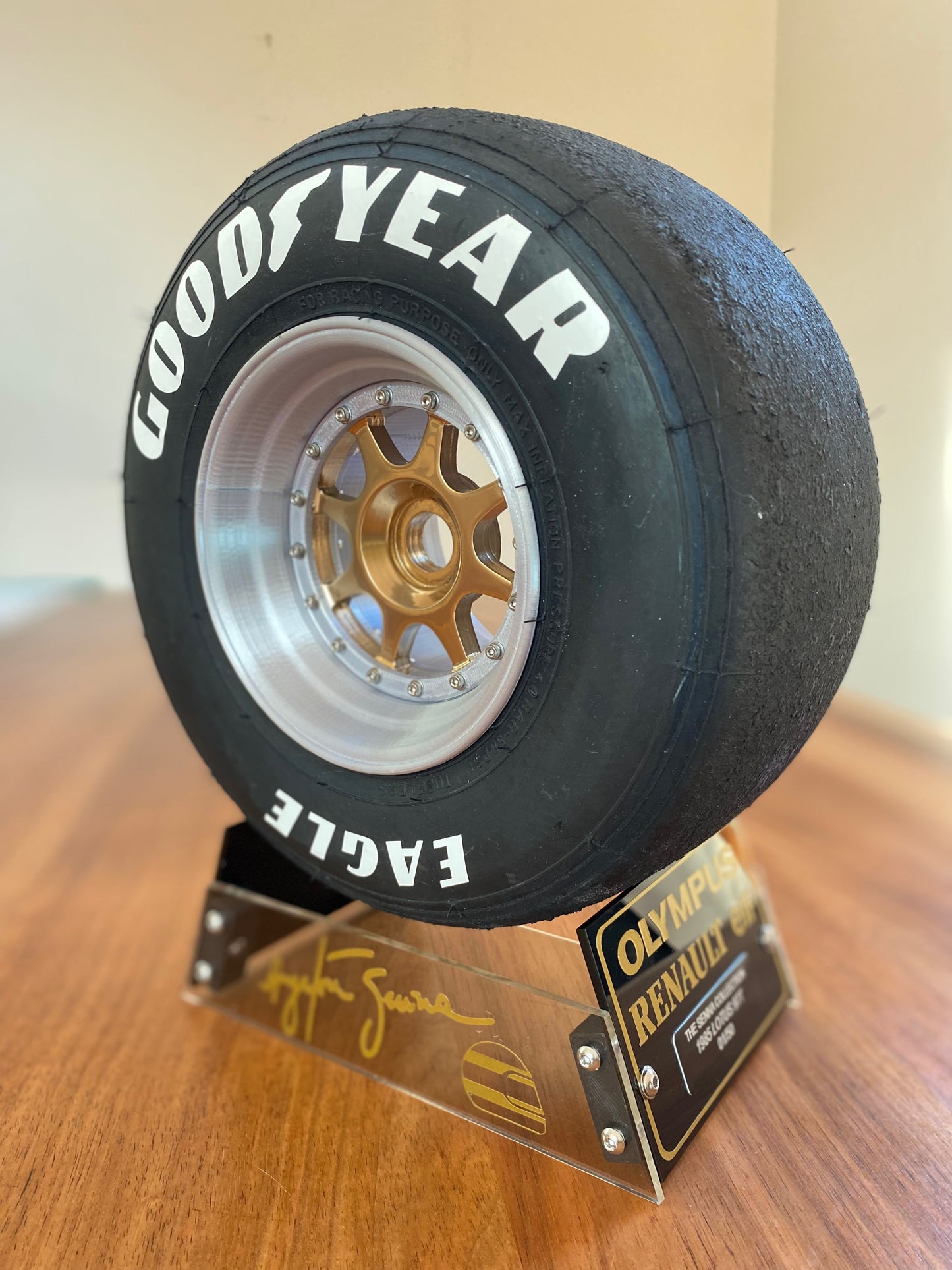 Ayrton Senna Lotus 97T Limited Edition F1 Replica Wheel and Stand