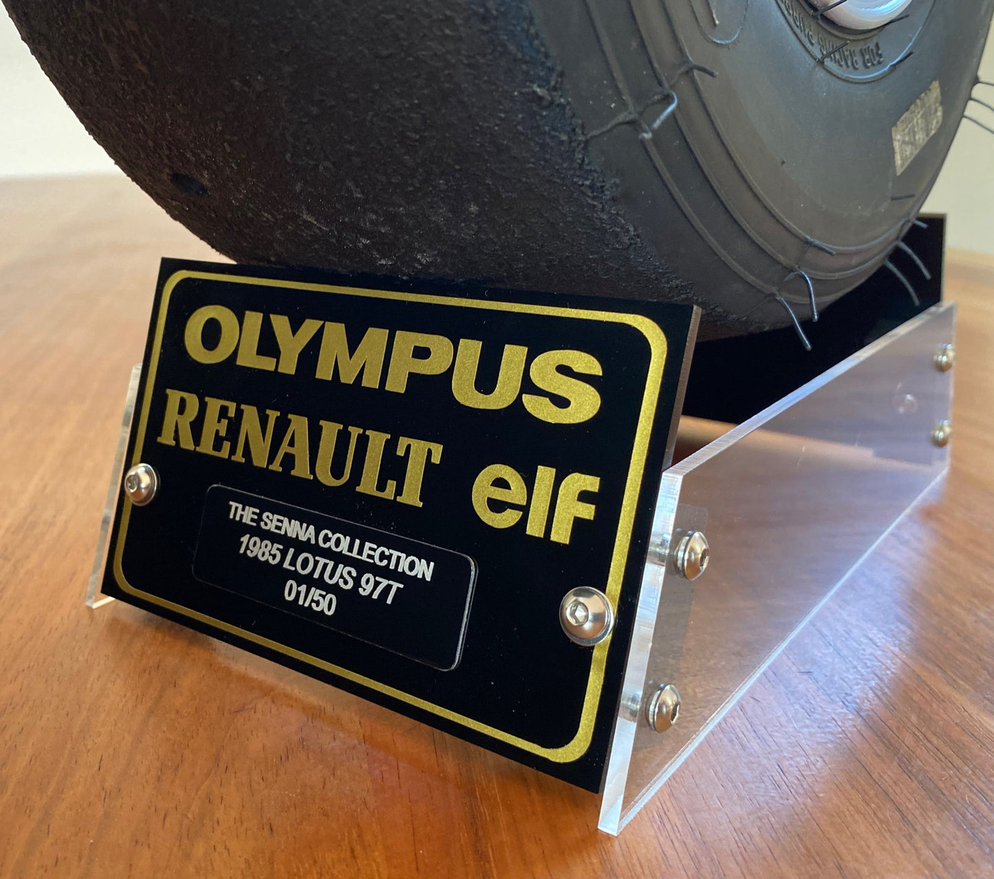 Ayrton Senna Lotus 97T Limited Edition F1 Replica Wheel and Stand