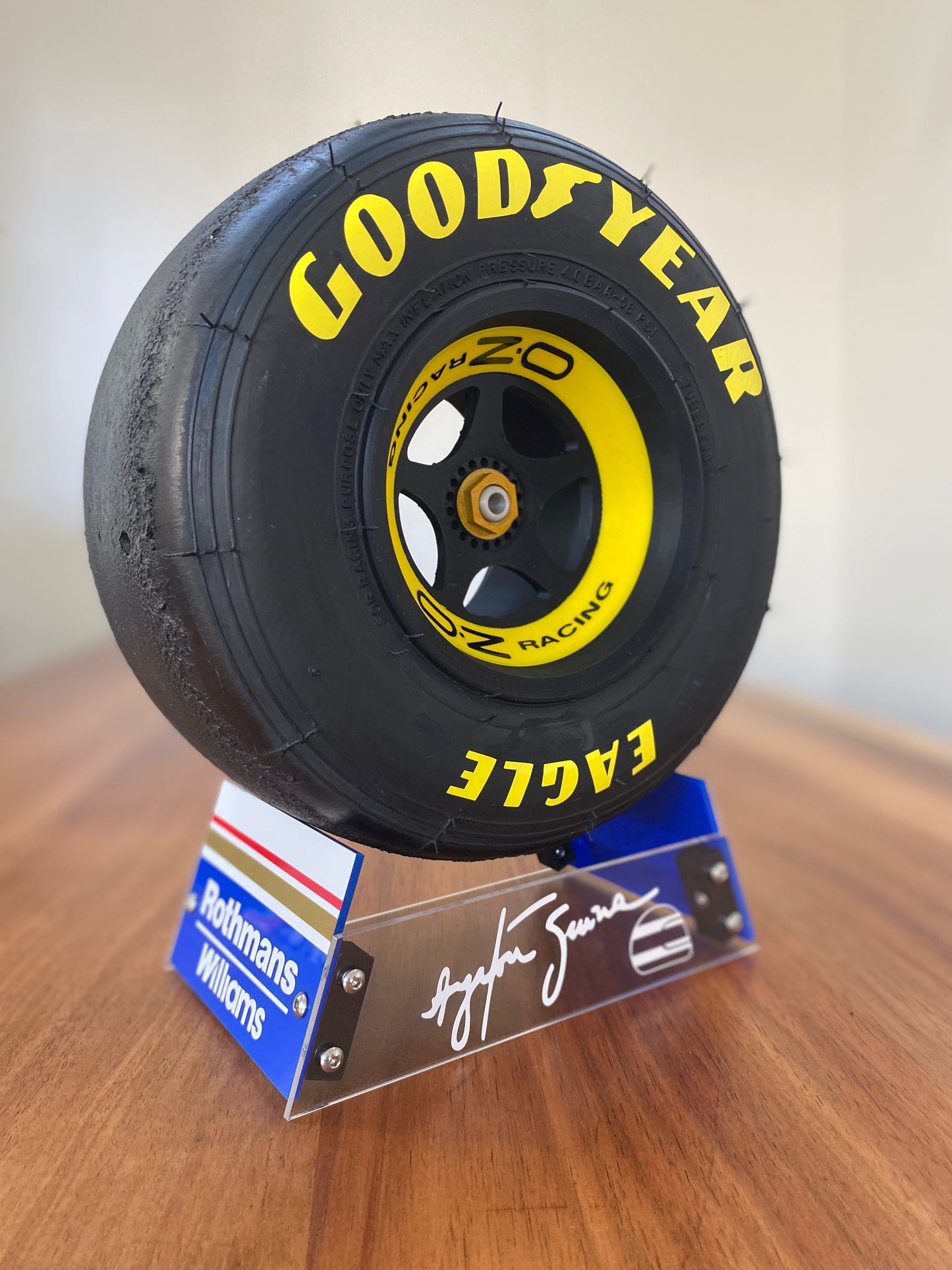 Ayrton Senna Williams FW16 Limited Edition F1 Replica Wheel and Stand