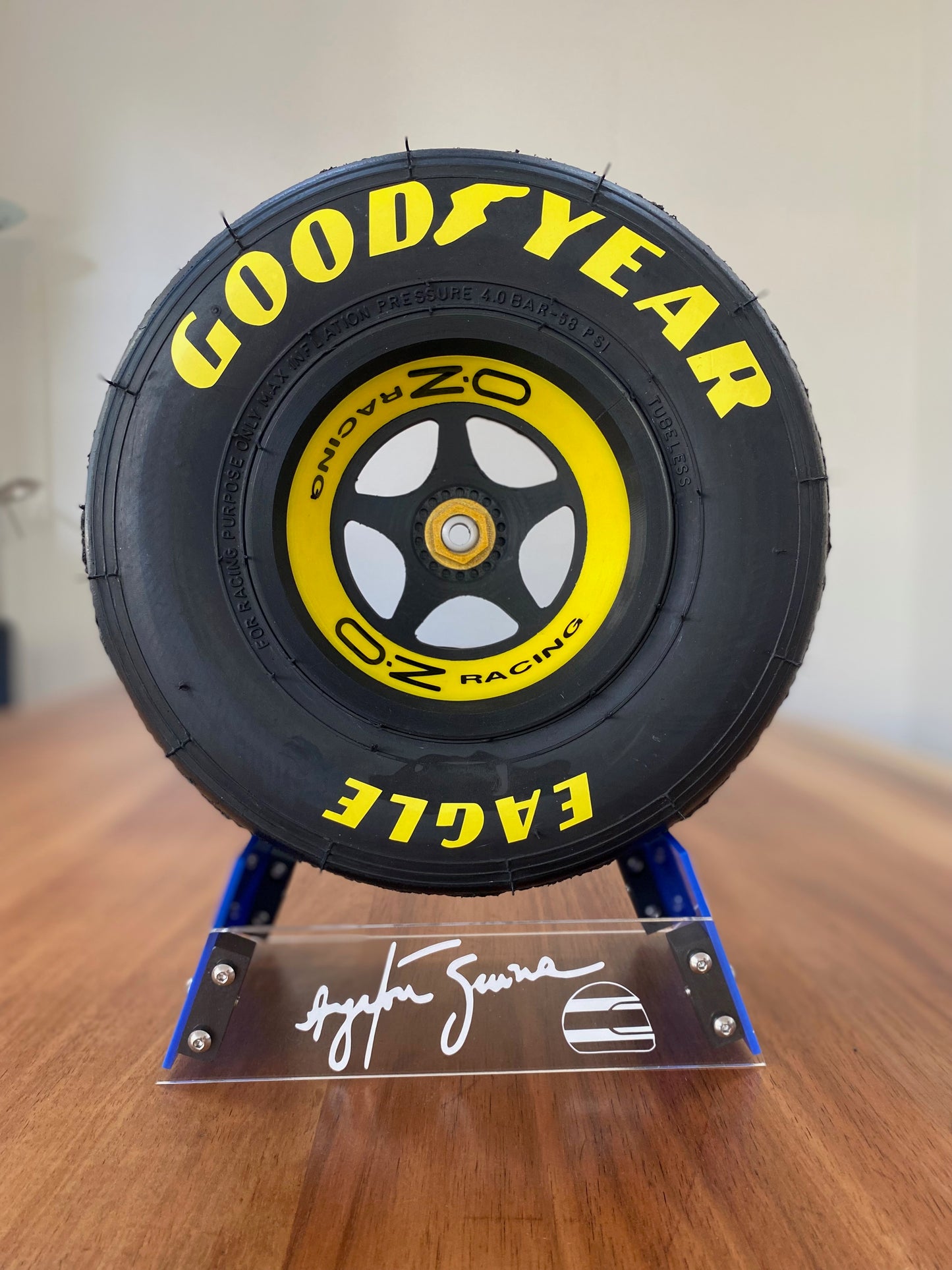 Ayrton Senna Williams FW16 Limited Edition F1 Replica Wheel and Stand