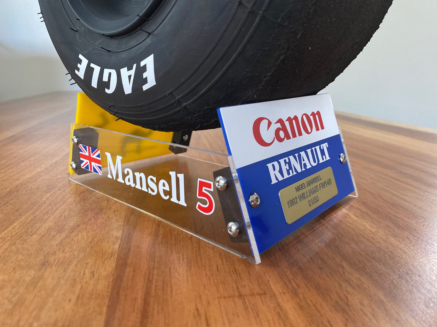 Nigel Mansell's Williams FW14B Limited Edition F1 Replica Wheel and Stand