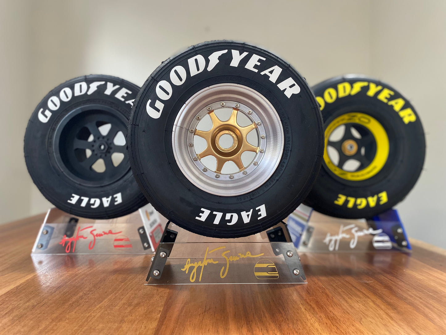 Ayrton Senna Lotus 97T Limited Edition F1 Replica Wheel and Stand