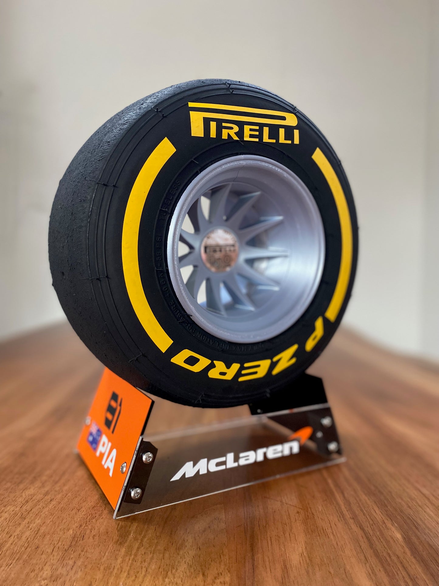 Oscar Piastri (McLaren) - F1 Tyre with Stand