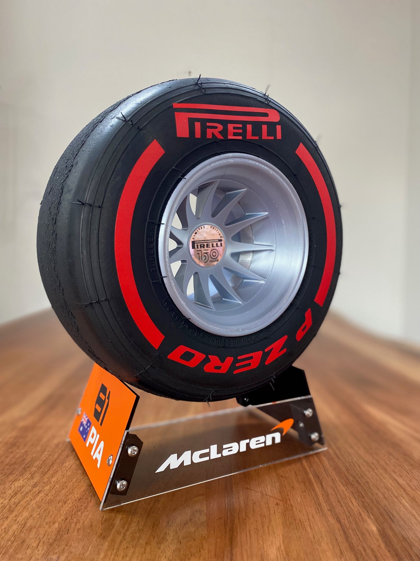 Oscar Piastri (McLaren) - F1 Tyre with Stand