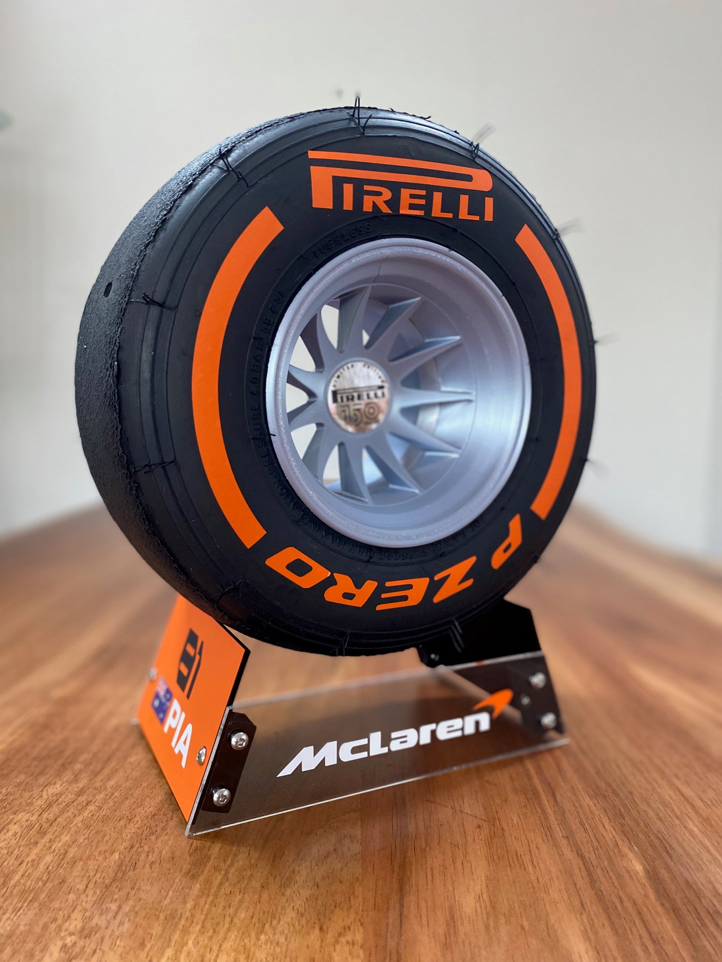 Oscar Piastri (McLaren) - F1 Tyre with Stand