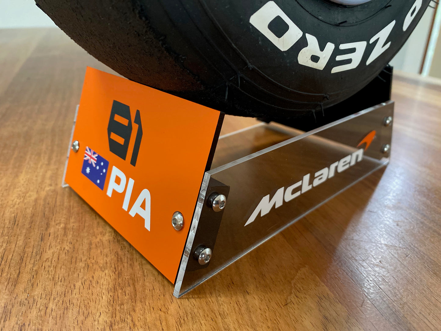 Oscar Piastri (McLaren) - F1 Tyre with Stand