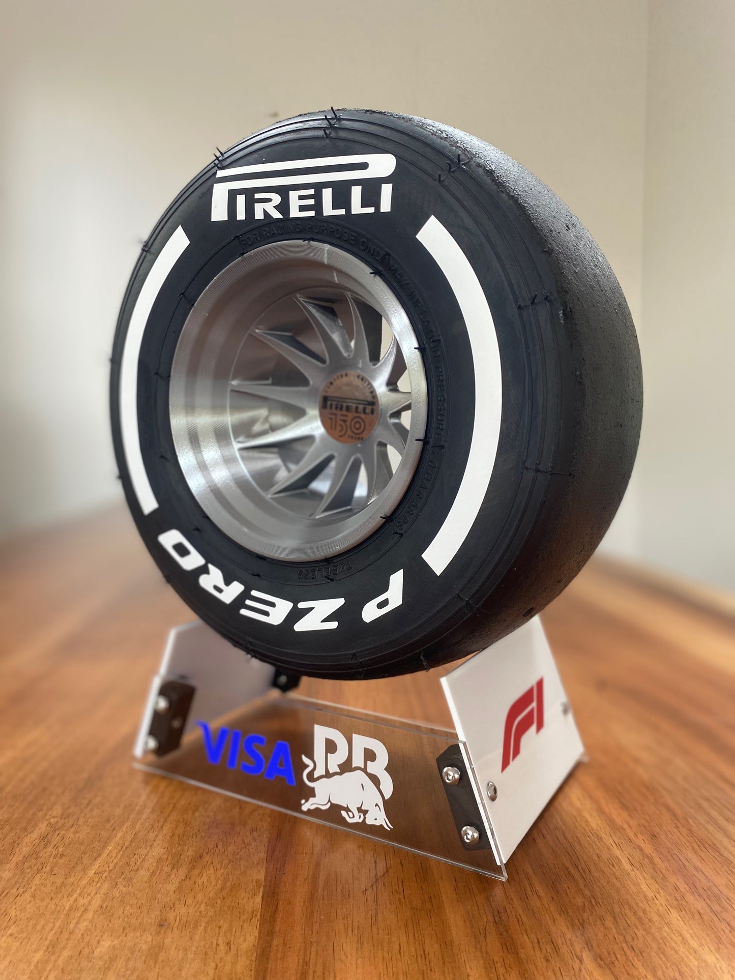 Dan Ricciardo (RB) - F1 Tyre with Stand