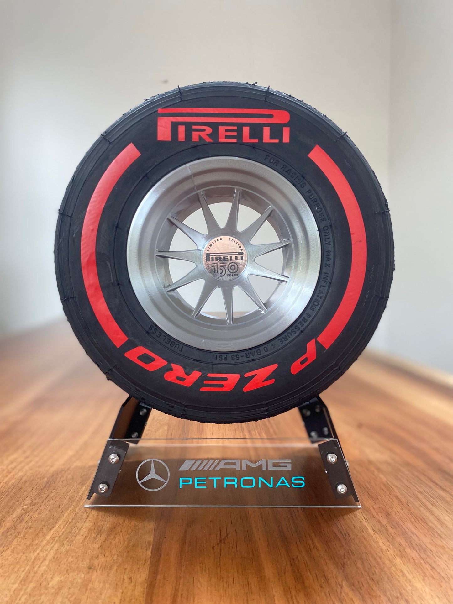 Lewis Hamilton (Mercedes) - F1 Tyre with Stand