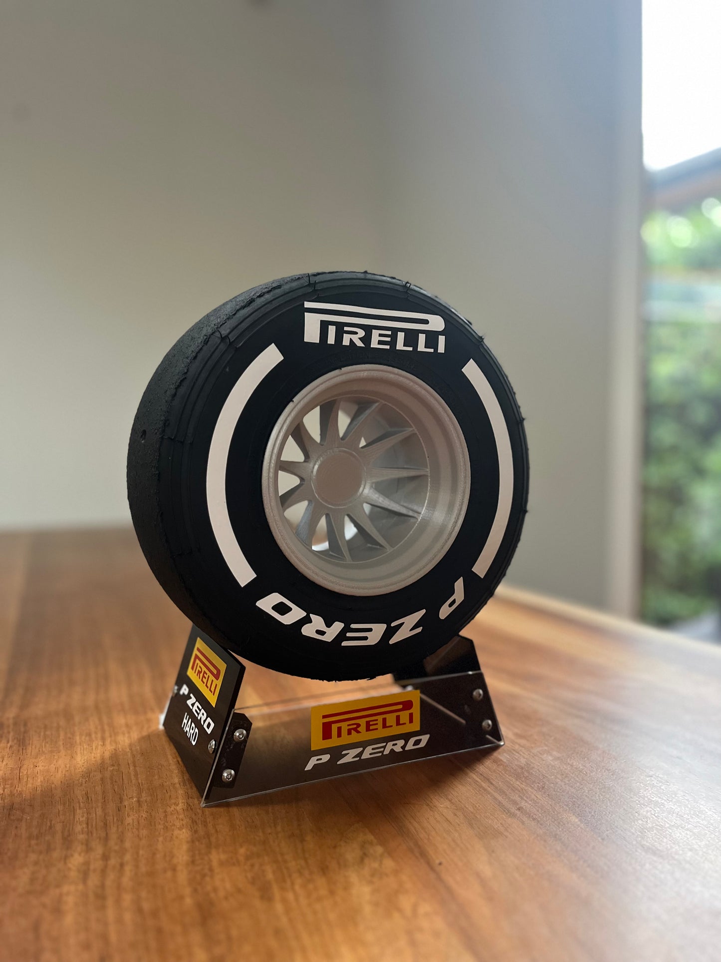 Pirelli Hard F1 Tyre with Stand