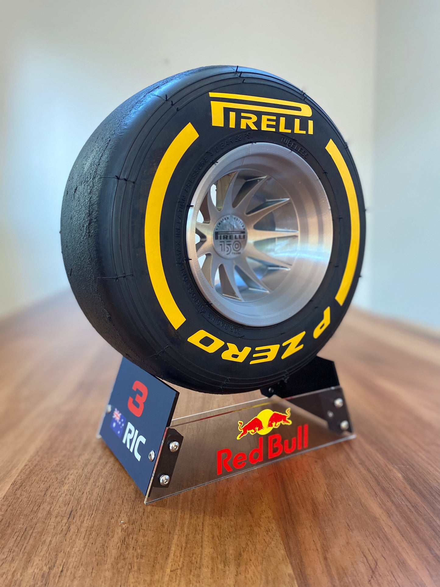 Dan Ricciardo (Red Bull) - F1 Tyre with Stand