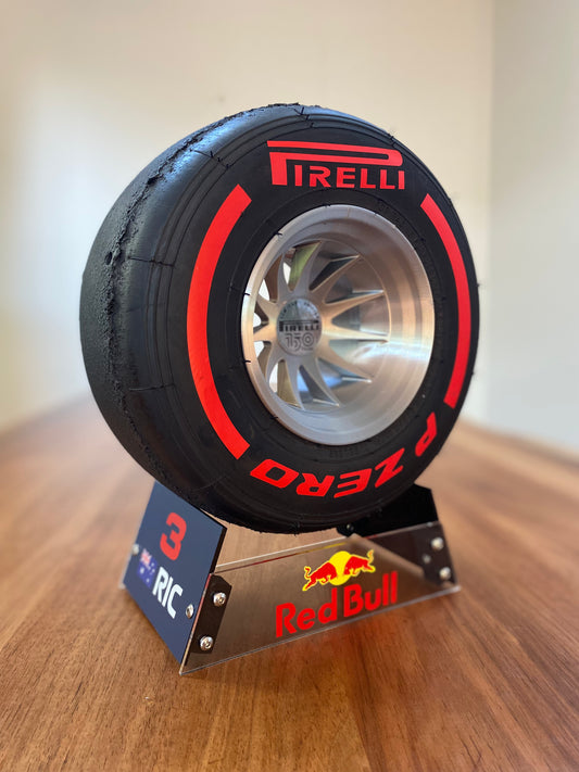 Dan Ricciardo (Red Bull) - F1 Tyre with Stand