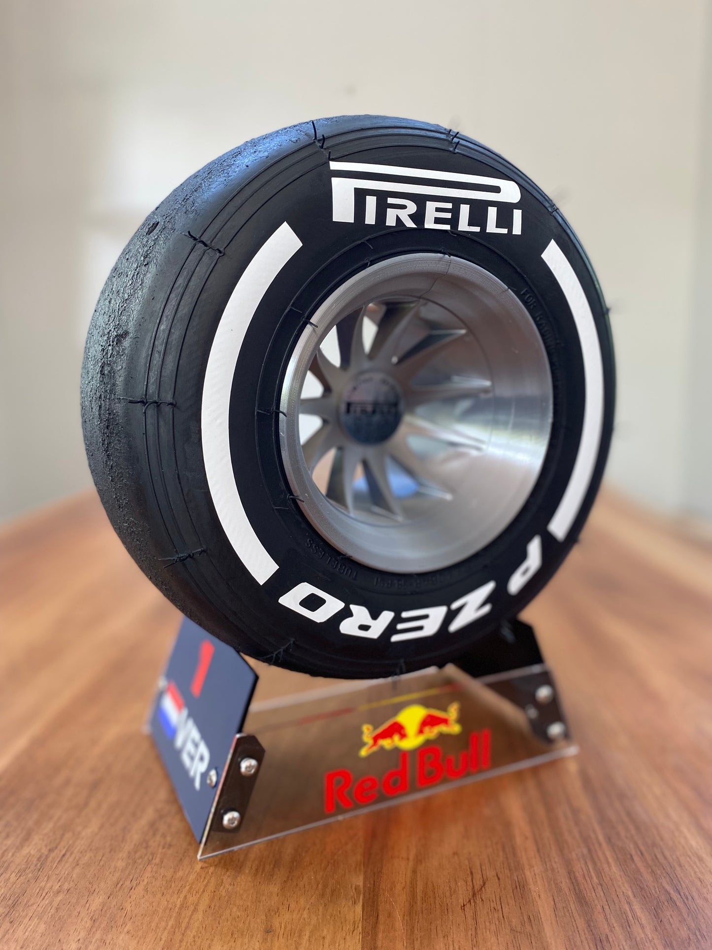 Max Verstappen (Red Bull) - F1 Tyre with Stand