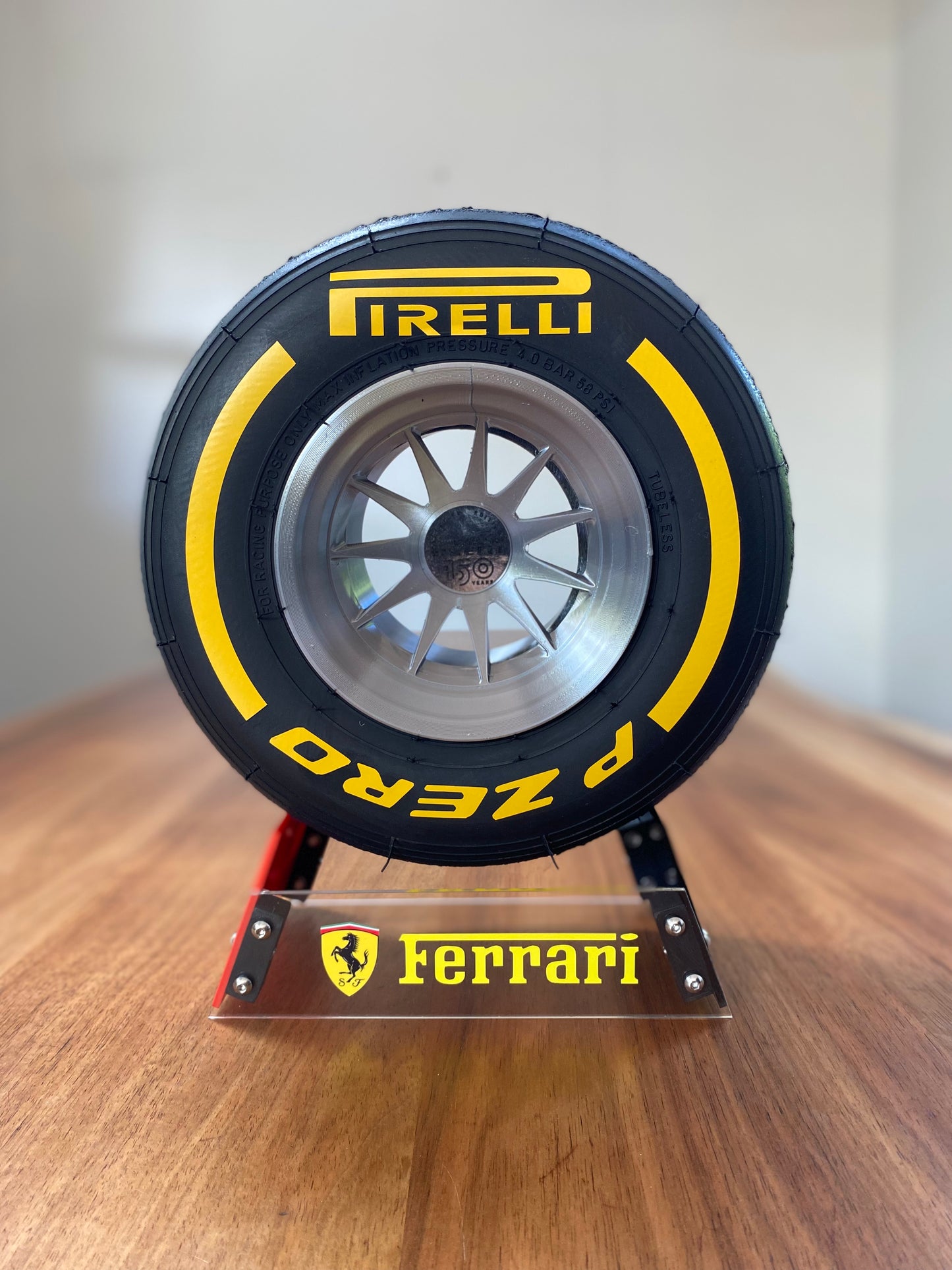 Charles Leclerc (Ferrari) - F1 Tyre with Stand