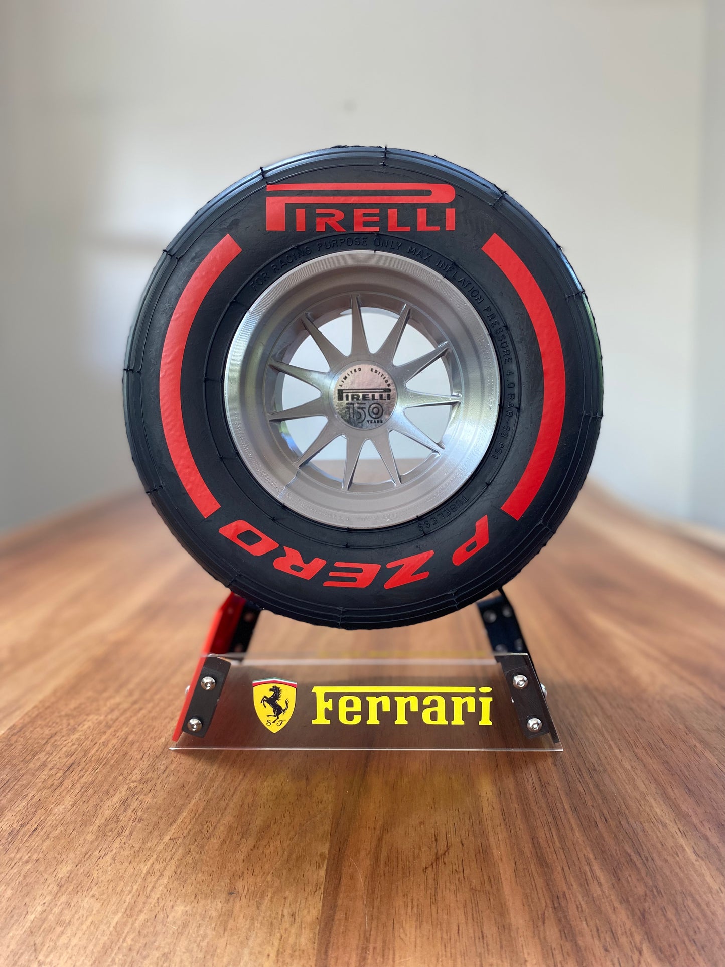 Charles Leclerc (Ferrari) - F1 Tyre with Stand