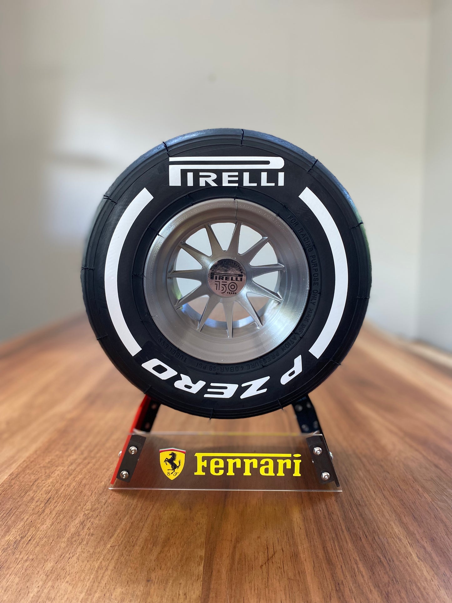 Charles Leclerc (Ferrari) - F1 Tyre with Stand