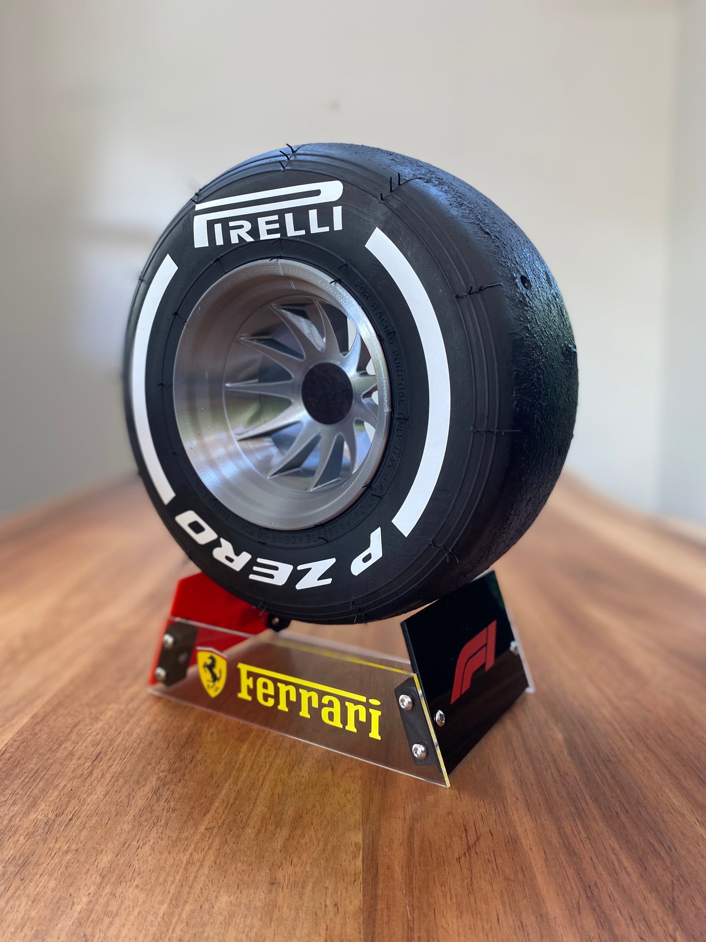 Charles Leclerc (Ferrari) - F1 Tyre with Stand