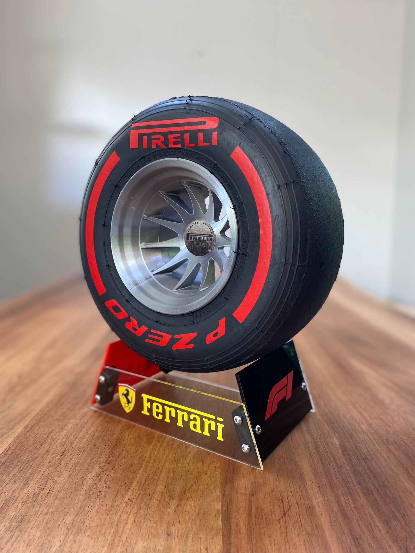 Charles Leclerc (Ferrari) - F1 Tyre with Stand