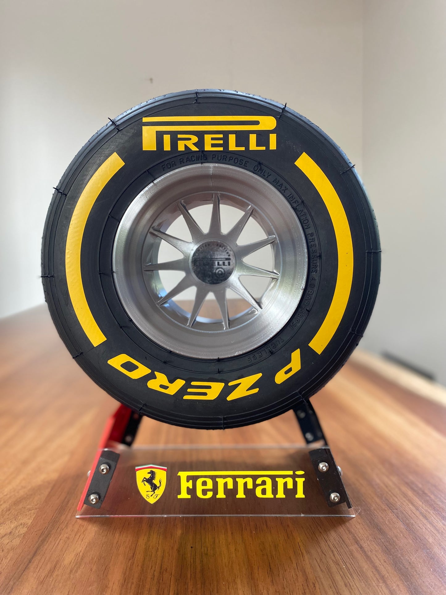 Carlos Sainz (Ferrari) - F1 Tyre with Stand