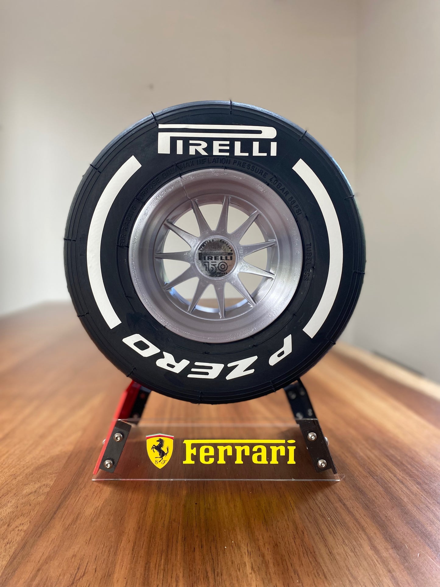 Carlos Sainz (Ferrari) - F1 Tyre with Stand