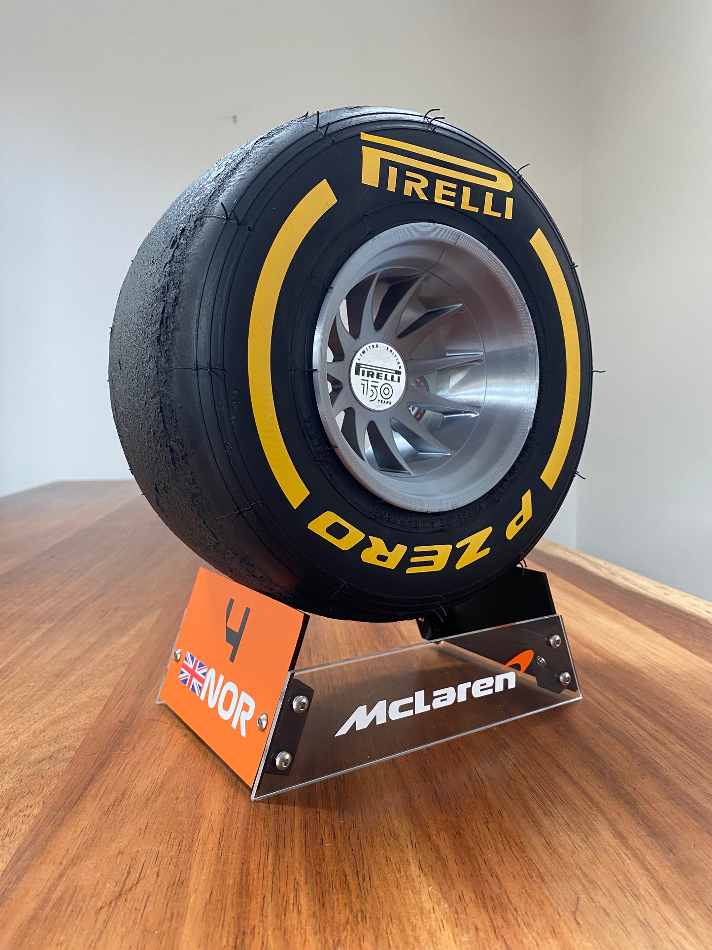 Lando Norris (McLaren) - F1 Tyre with Stand