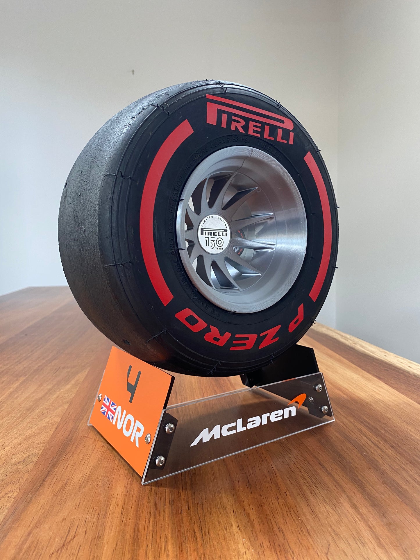 Lando Norris (McLaren) - F1 Tyre with Stand