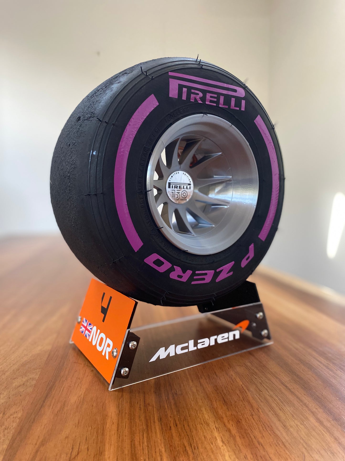 Lando Norris (McLaren) - F1 Tyre with Stand