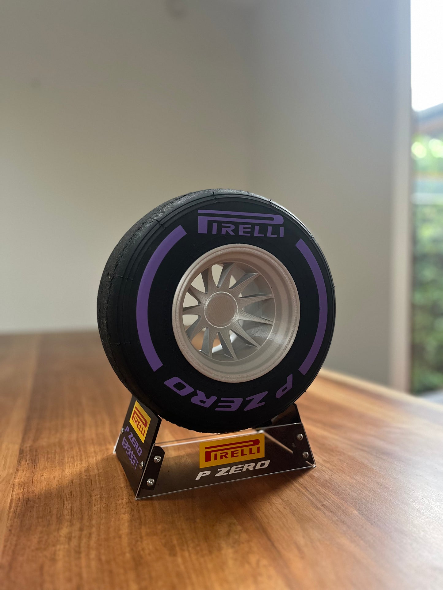 Pirelli Super Soft F1 Tyre with Stand