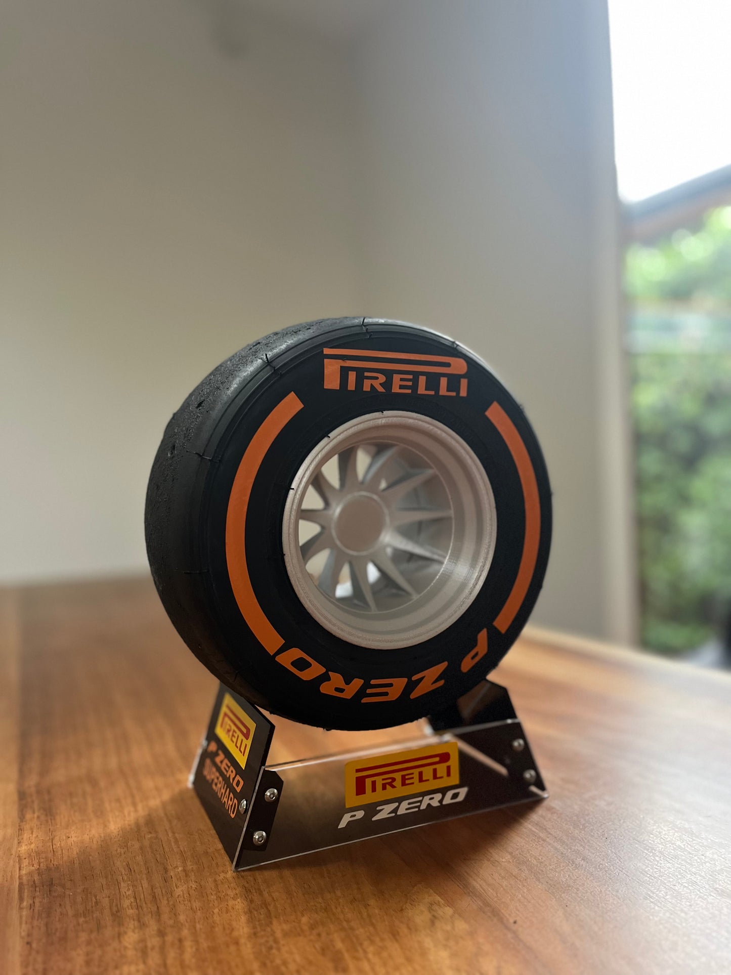 Pirelli Super Hard F1 Tyre with Stand