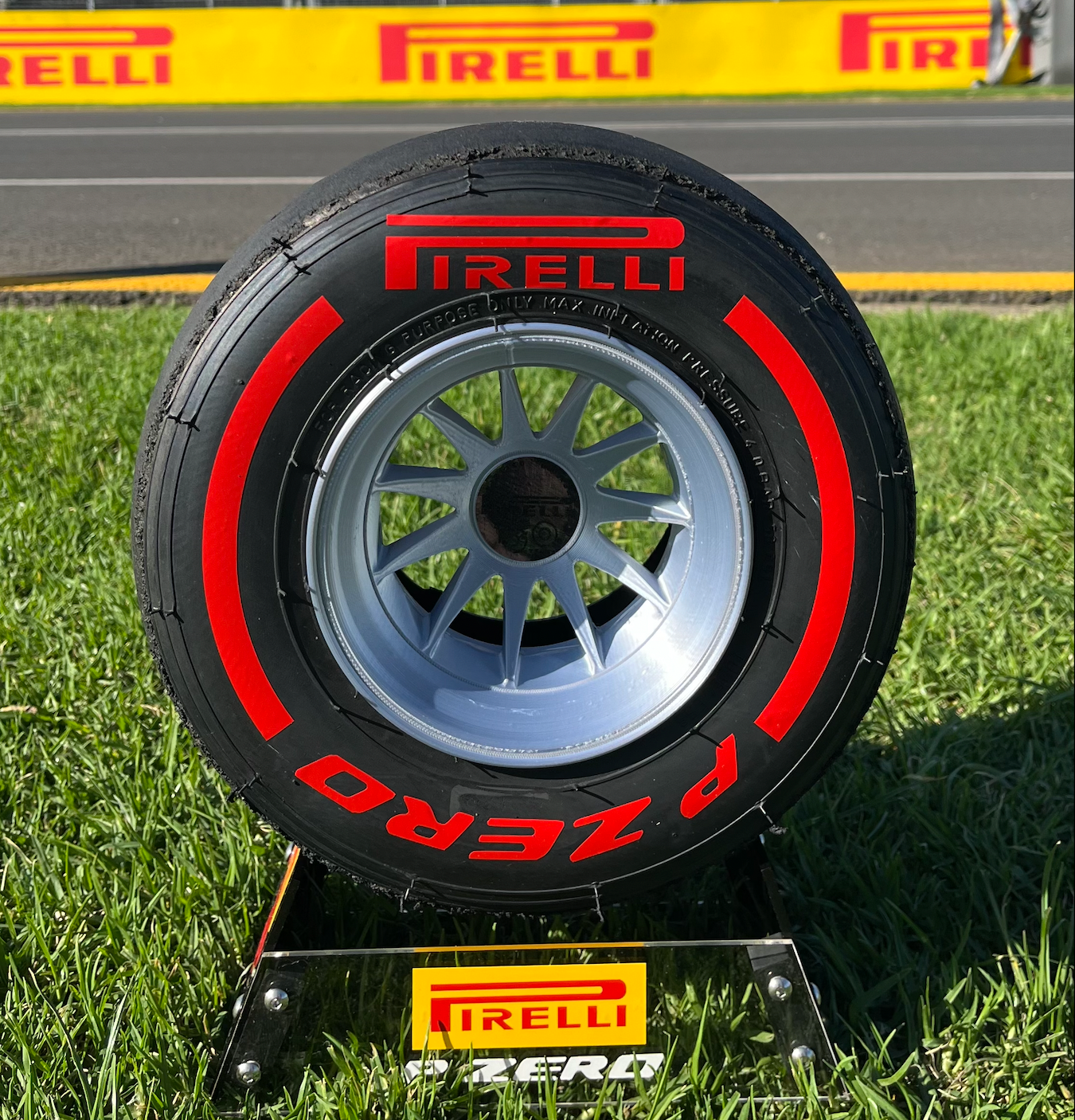 Pirelli Soft F1 Tyre with Stand