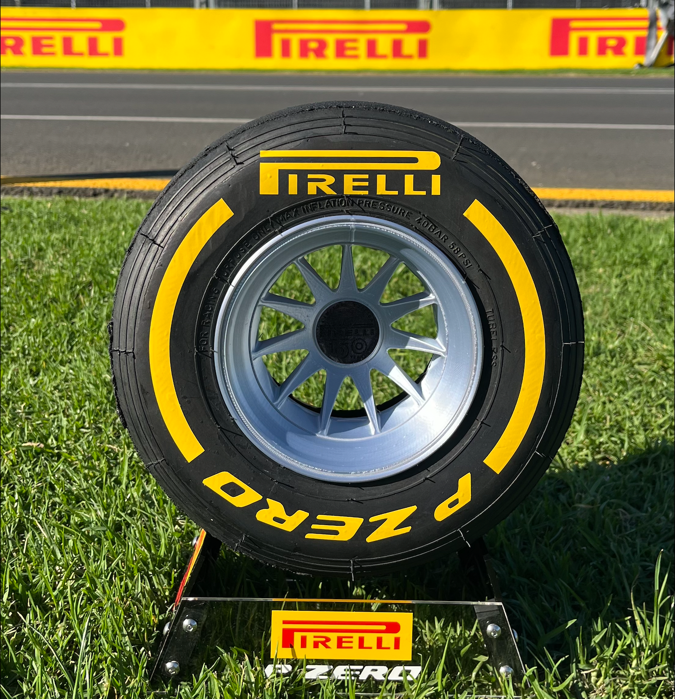 Pirelli Medium F1 Tyre with Stand