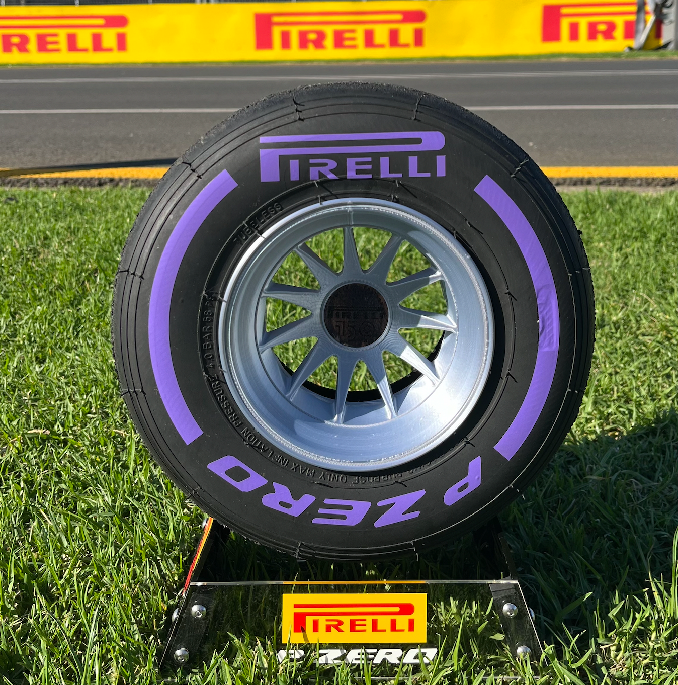 Pirelli Super Soft F1 Tyre with Stand